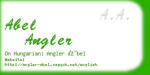 abel angler business card